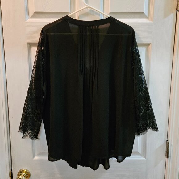 Women's Formal Black Top Plus Size 3X - Picture 2 of 6